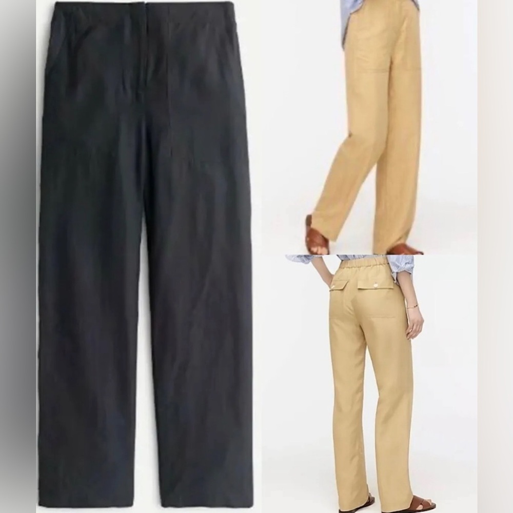J. Crew Straight Leg Pant with Surplus Pockets size 14 Black
